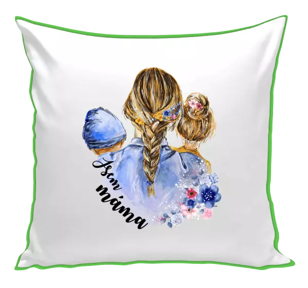 Polštář Jsem máma - chlapeček a holka