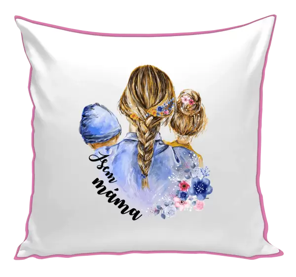 Polštář Jsem máma - chlapeček a holka