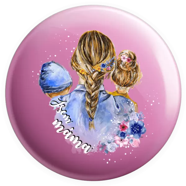 Placka Jsem máma - chlapeček a holka