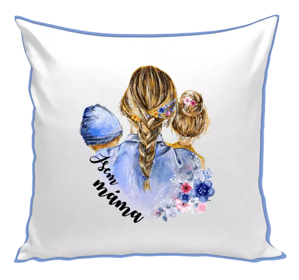 Polštář Jsem máma - chlapeček a holka