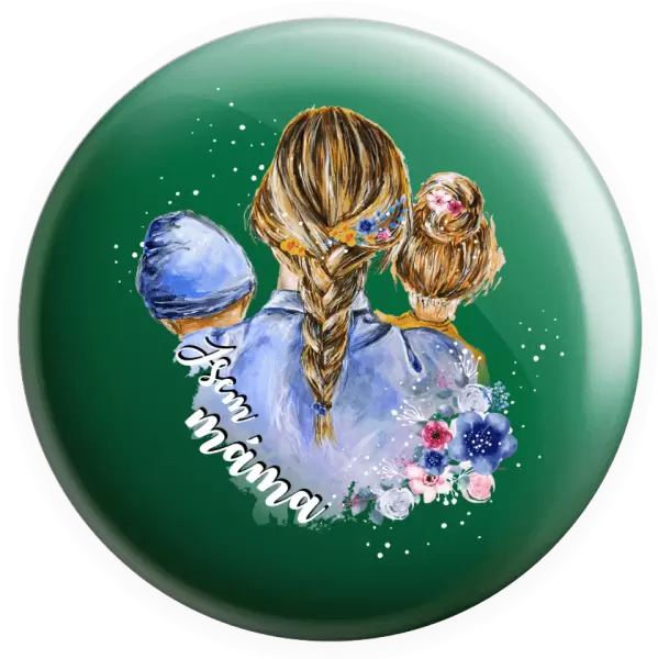 Placka Jsem máma - chlapeček a holka