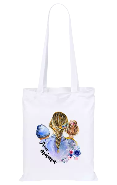 Látková taška Jsem máma - chlapeček a holka