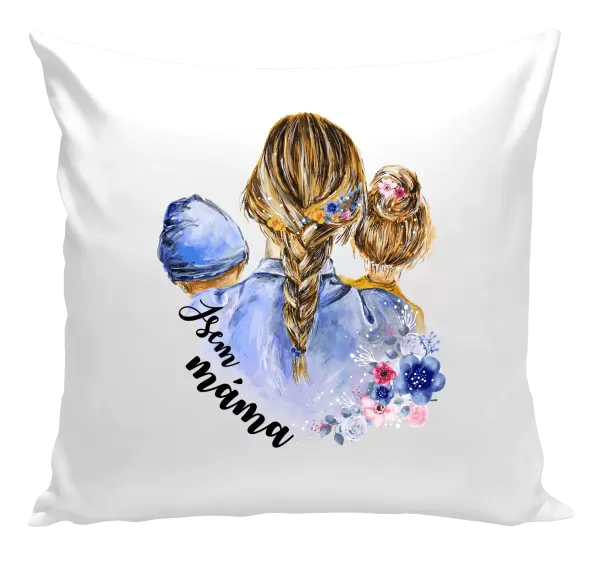 Polštář Jsem máma - chlapeček a holka