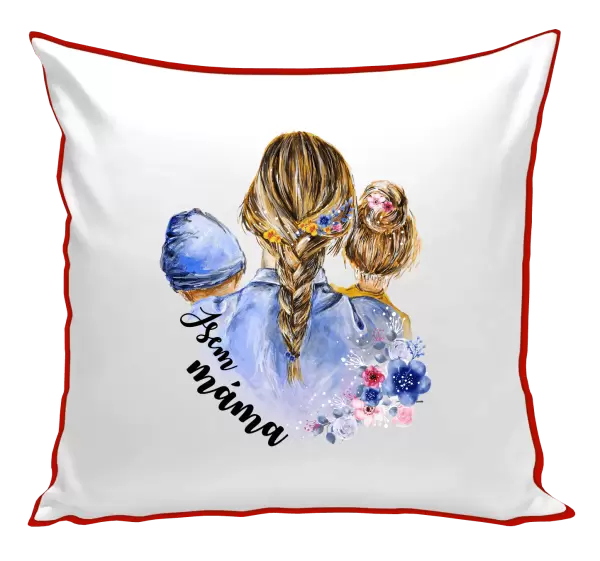 Polštář Jsem máma - chlapeček a holka