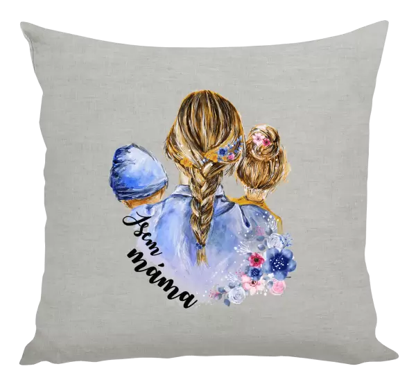 Polštář Jsem máma - chlapeček a holka