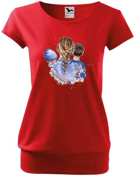 Dámské tričko Jsem máma - chlapeček a kluk