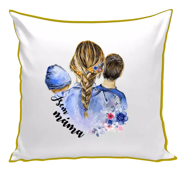 Polštář Jsem máma - chlapeček a kluk