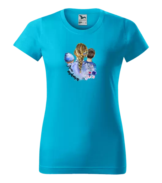 Dámské tričko Jsem máma - chlapeček a kluk