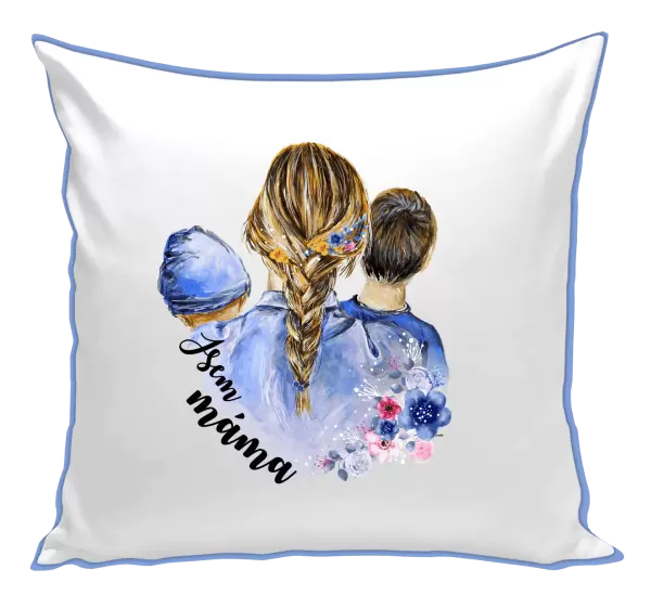 Polštář Jsem máma - chlapeček a kluk