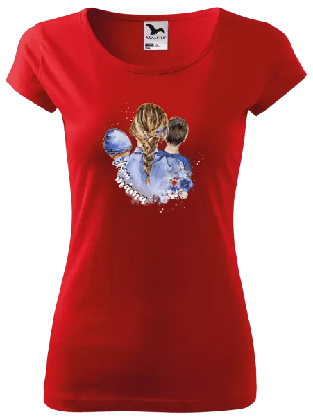 Dámské tričko Jsem máma - chlapeček a kluk