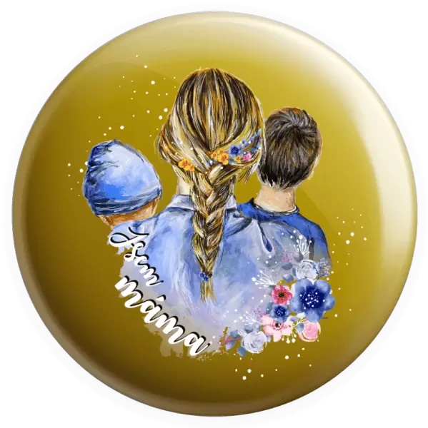 Placka Jsem máma - chlapeček a kluk