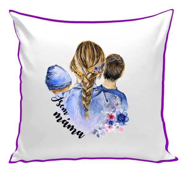 Polštář Jsem máma - chlapeček a kluk