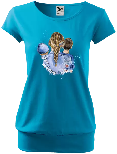 Dámské tričko Jsem máma - chlapeček a kluk