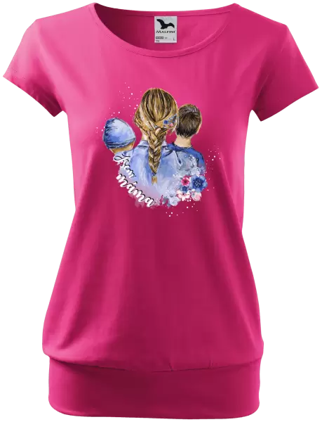 Dámské tričko Jsem máma - chlapeček a kluk