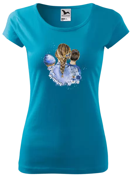 Dámské tričko Jsem máma - chlapeček a kluk