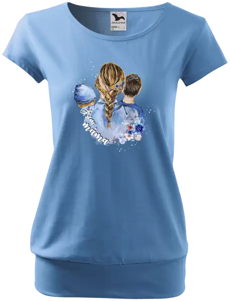 Dámské tričko Jsem máma - chlapeček a kluk