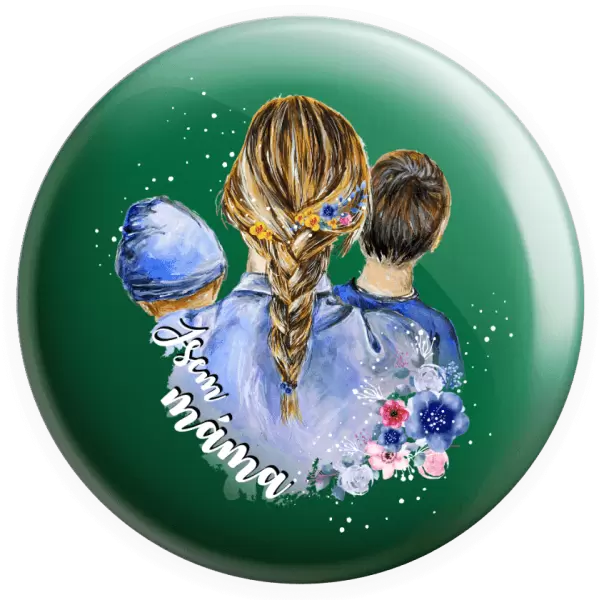 Placka Jsem máma - chlapeček a kluk