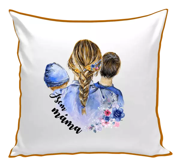 Polštář Jsem máma - chlapeček a kluk