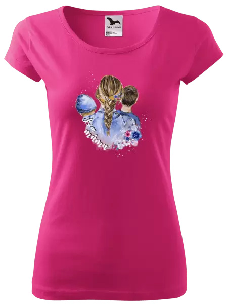 Dámské tričko Jsem máma - chlapeček a kluk