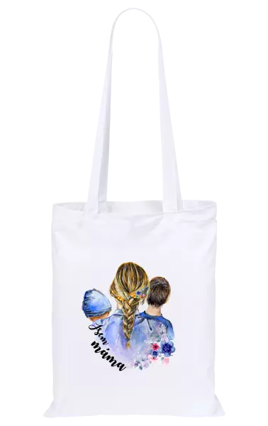 Látková taška Jsem máma - chlapeček a kluk