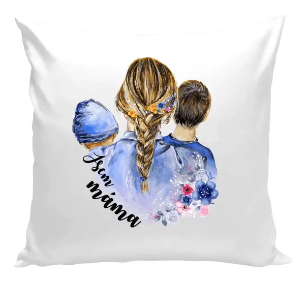 Polštář Jsem máma - chlapeček a kluk