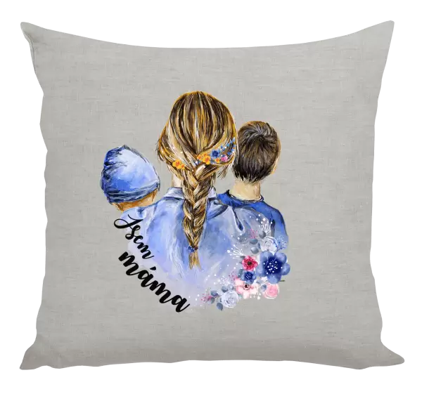 Polštář Jsem máma - chlapeček a kluk