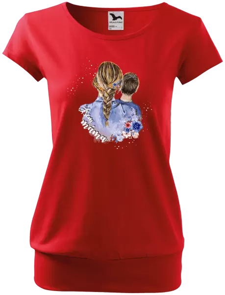 Dámské vánoční tričko Jsem máma - kluk