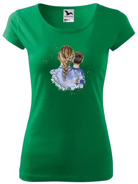 Dámské vánoční tričko Jsem máma - kluk