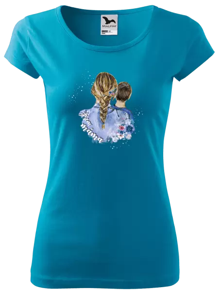 Dámské vánoční tričko Jsem máma - kluk