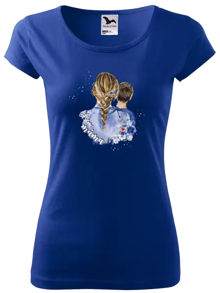 Dámské vánoční tričko Jsem máma - kluk