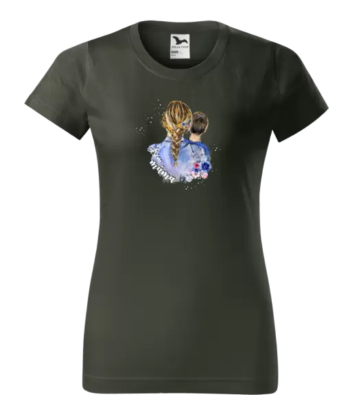 Dámské vánoční tričko Jsem máma - kluk