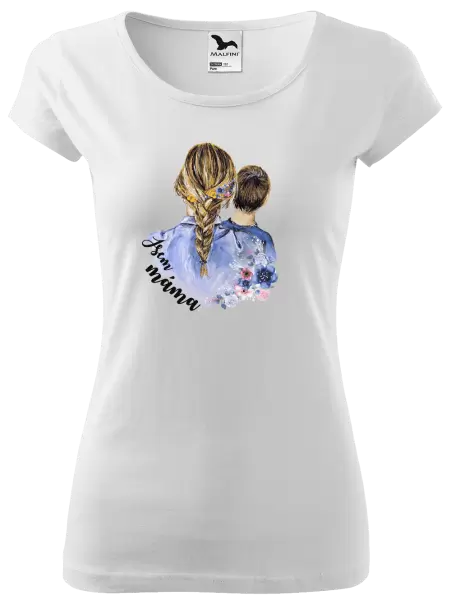 Dámské vánoční tričko Jsem máma - kluk