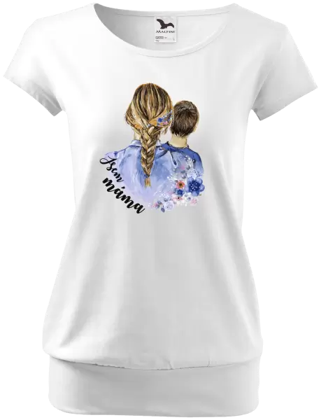 Dámské vánoční tričko Jsem máma - kluk