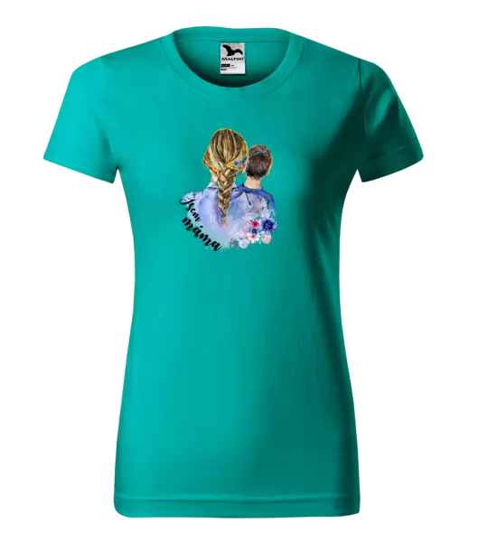 Dámské vánoční tričko Jsem máma - kluk