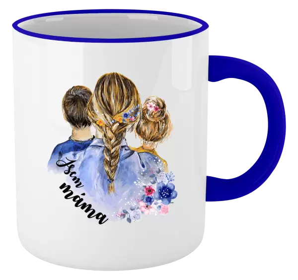 Vánoční hrnek Jsem máma - kluk a holka