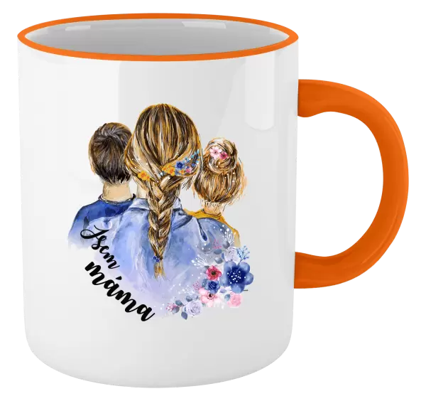 Vánoční hrnek Jsem máma - kluk a holka