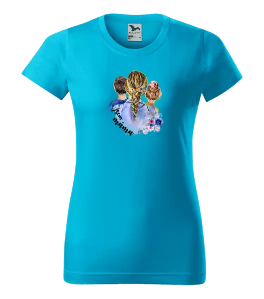 Dámské vánoční tričko Jsem máma - kluk a holka