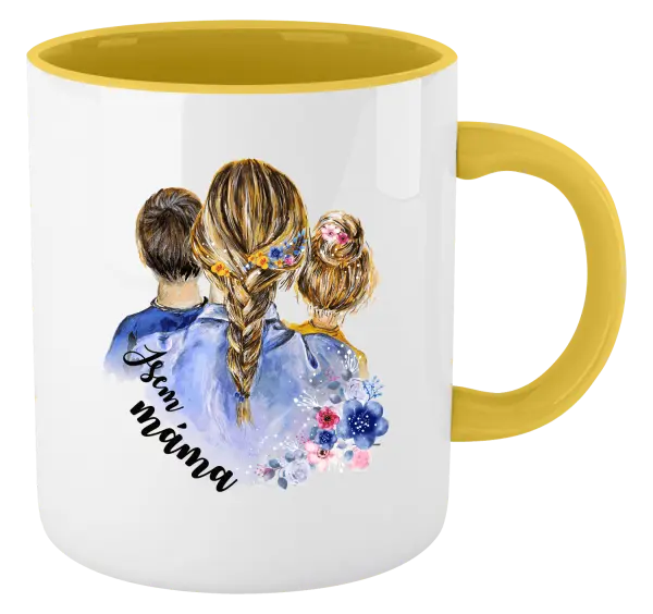 Vánoční hrnek Jsem máma - kluk a holka