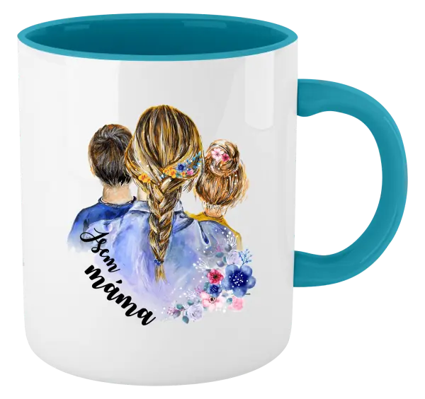 Vánoční hrnek Jsem máma - kluk a holka