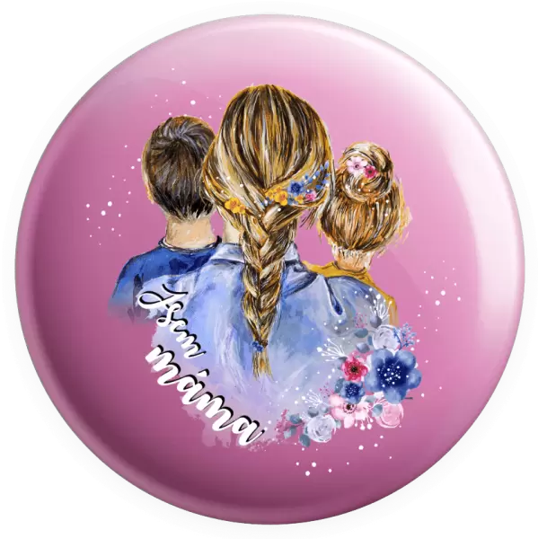 Placka Jsem máma - kluk a holka