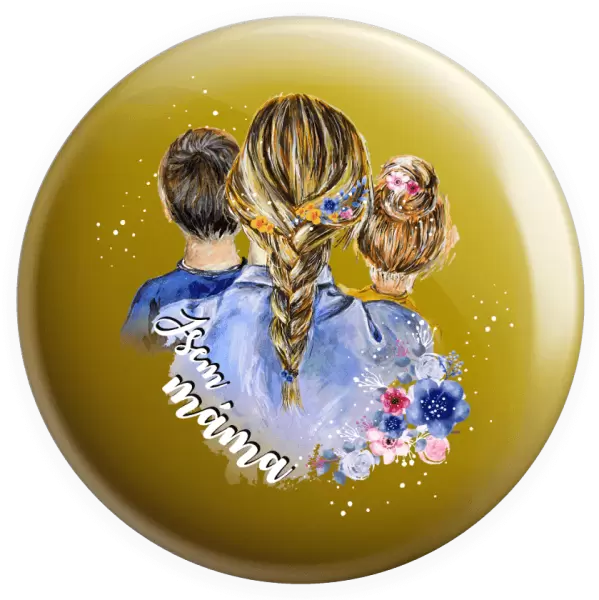 Placka Jsem máma - kluk a holka