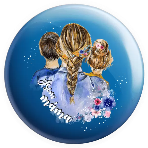 Placka Jsem máma - kluk a holka