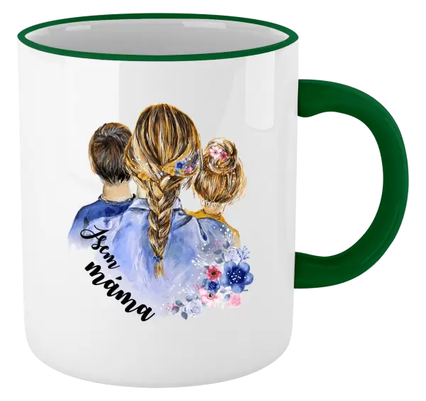 Vánoční hrnek Jsem máma - kluk a holka