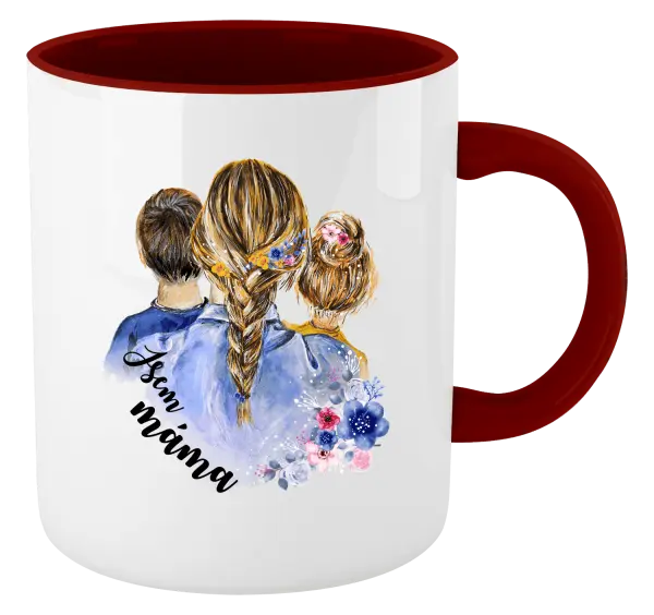 Vánoční hrnek Jsem máma - kluk a holka