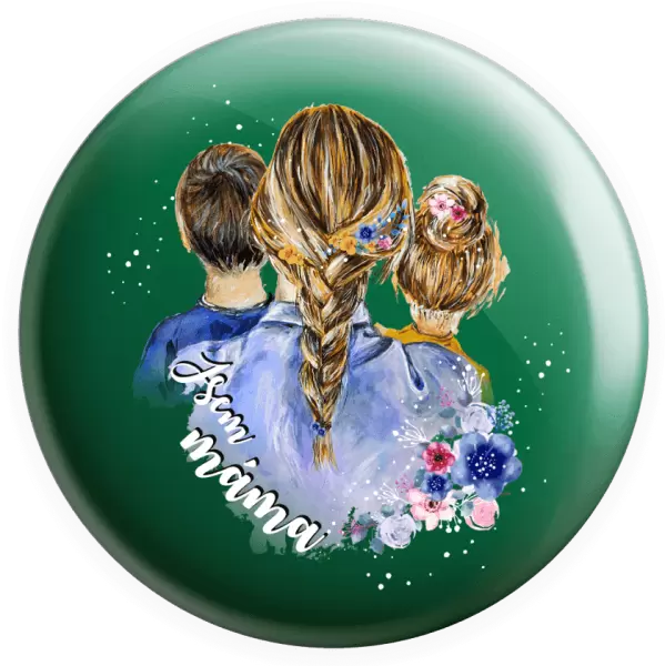 Placka Jsem máma - kluk a holka