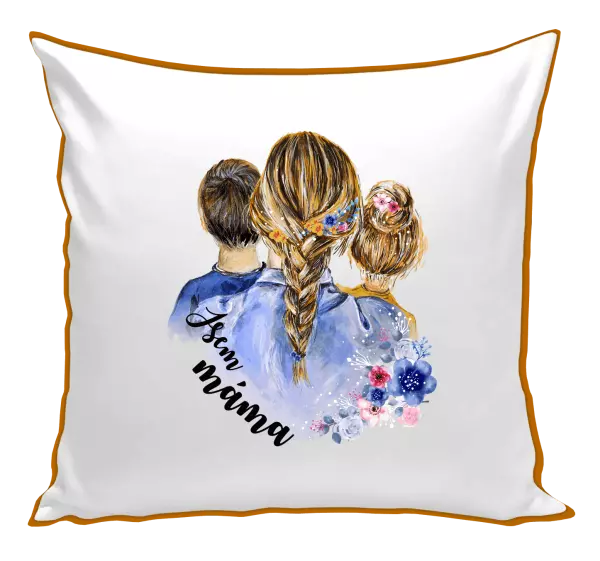 Polštář Jsem máma - kluk a holka