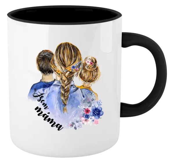 Vánoční hrnek Jsem máma - kluk a holka