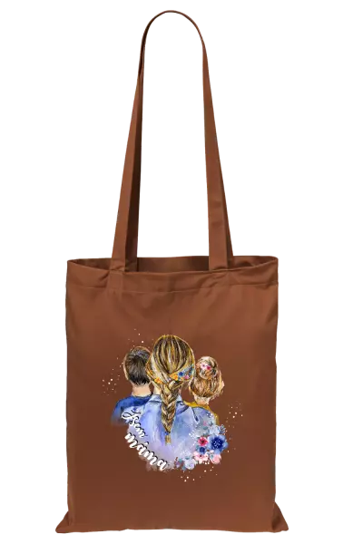 Látková taška Jsem máma - kluk a holka