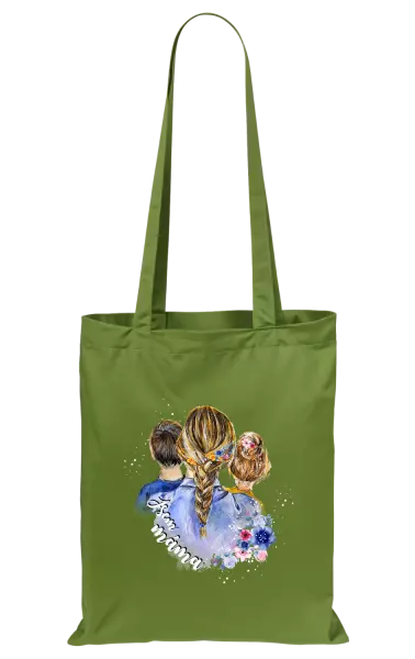 Látková taška Jsem máma - kluk a holka