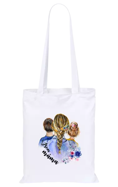 Látková taška Jsem máma - kluk a holka